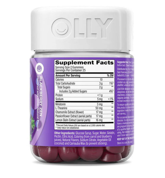 OLLY - Sleep 3mg Melatonin - 50 Gummies