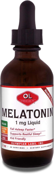OLYMPIAN LABS - Melatonin 1mg Liquid - 2 fl oz (60 ml)