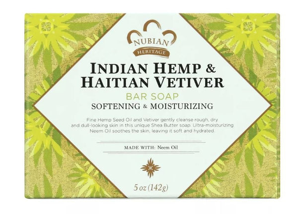 NUBIAN HERITAGE - Indian Hemp & Haitian Vetiver Bar Soap - 5 oz. (141 g)