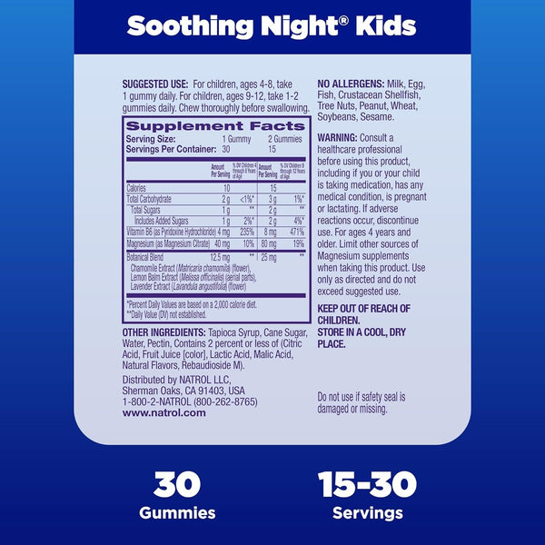 NATROL - Kids Soothing Night Gummy - 30 Gummies