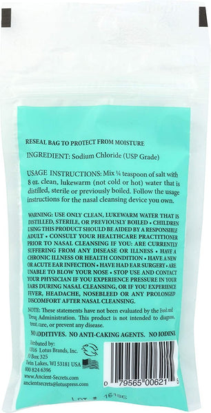 Ancient Secrets - Nasal Cleansing Salt Bag - 8 oz.