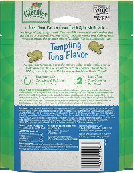 GREENIES - Feline Dental Treats Tempting Tuna Flavor - 2.1 oz (130 g)