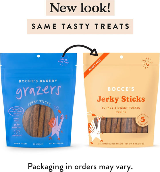 BOCCE'S BAKERY - Grazers Turkey & Sweet Potato Jerky Sticks - 4 oz (113 g)