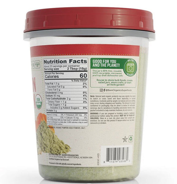 BAREORGANICS - Organic Pumpkin Protein Powder - 12 oz (340 g)