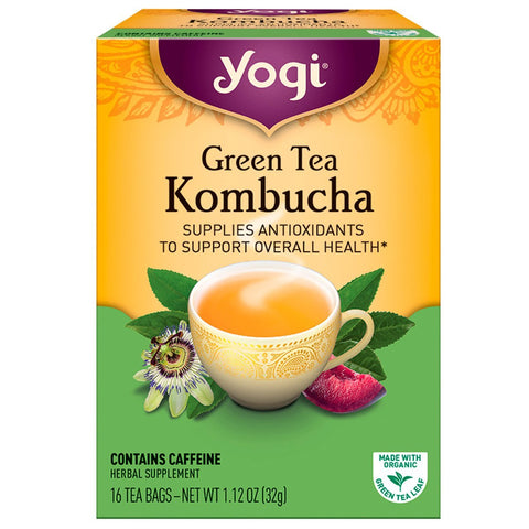 YOGI TEA - Green Tea Kombucha - 16 Tea Bags