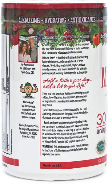 MacroLife Naturals - Miracle Reds Super Food - 10 oz. (283.5 g)