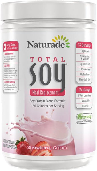 NATURADE - Total Soy All Natural Powder, Strawberry Cream - 17.88 (507 g)