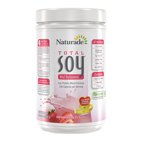NATURADE - Total Soy All Natural Powder, Strawberry Cream