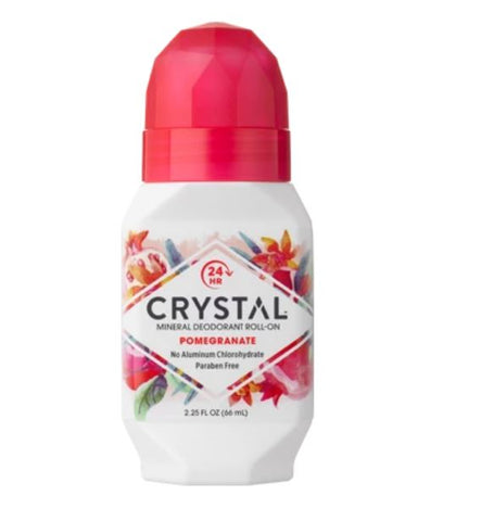 Crystal Body Deodorant - Mineral Deodorant Roll-On Pomegranate