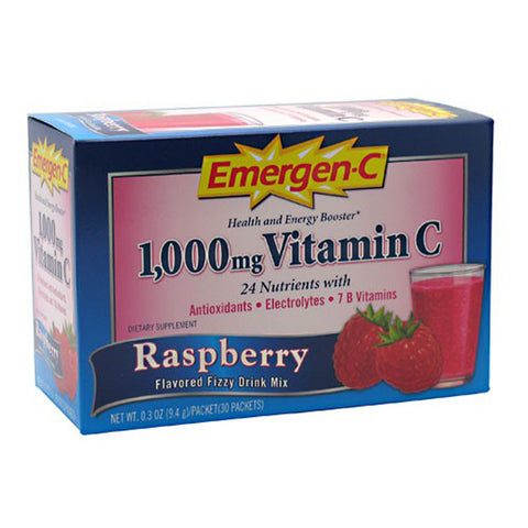 Alacer Corp - Emergen-C 1000 mg Vitamin C Raspberry - 30 x 0.3 oz. Packets