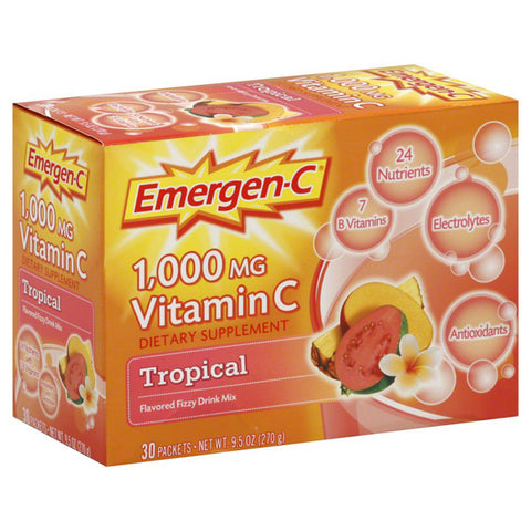 Alacer Corp - Emergen-C 1000 mg Vitamin C Tropical - 30 x 0.3 oz. Packets