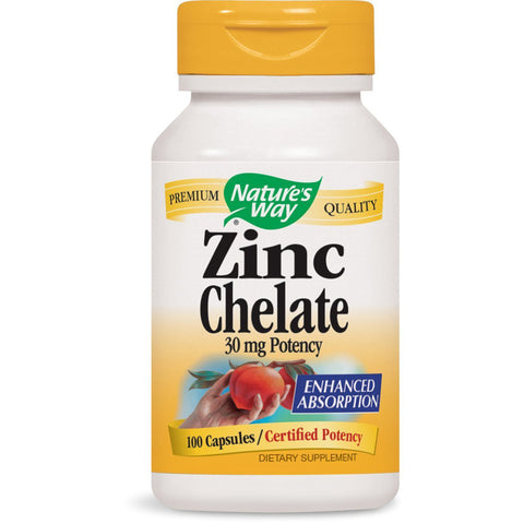 NATURES WAY - Zinc Chelate 30 mg Potency