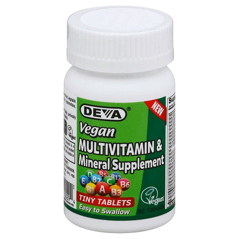 Deva Nutrition Vegan Tiny Tablets Multivitamin Mineral