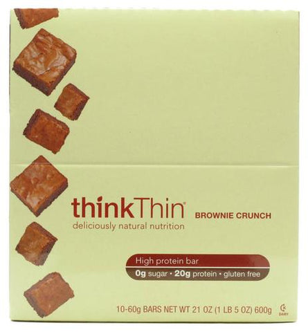 Think Products ThinkThin Protein Bars Brownie Crunch