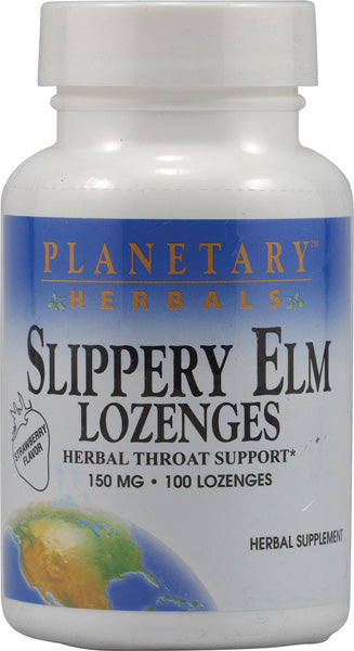 Planetary Herbals Slippery Elm Lozenges Strawberry