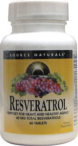 Source Naturals Resveratrol 40mg Classic Label