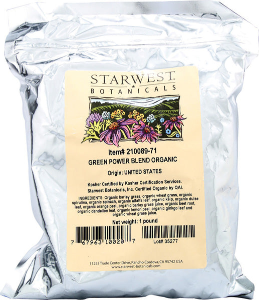 Starwest Botanicals Green Power Blend Organic