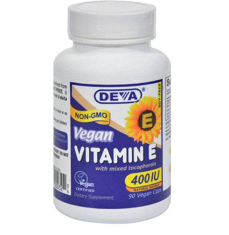 Deva Nutrition Vegan Natural Vitamin E 400 IU