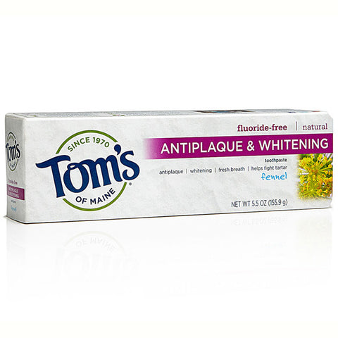 Toms Of Maine Antiplaque Fluoride free Toothpaste Fennel