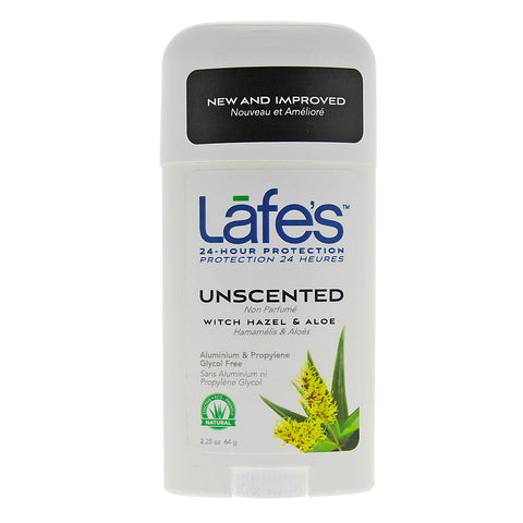 LAFES - Deodorant Twist-Stick Unscented, Witch Hazel & Aloe