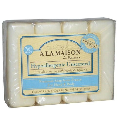 A LA MAISON - Hypoallergenic Unscented Bar Soap Value Pack