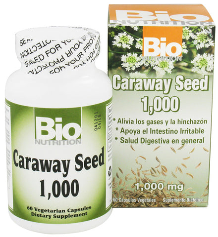 BIO NUTRITION - Caraway Seed 1000 mg - 60 Vegetarian Capsules