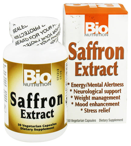 BIO NUTRITION - Saffron Extract 88.5 mg - 50 Vegetarian Capsules