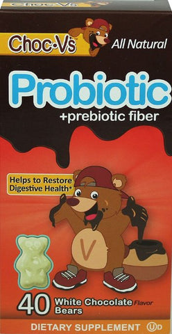 Yum Vs - Probiotic Plus Prebiotic Fibers White Chocolate - 40 Bears