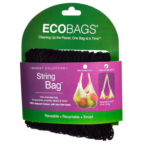 ECO-BAGS - Long Handle Classic String Bag Black
