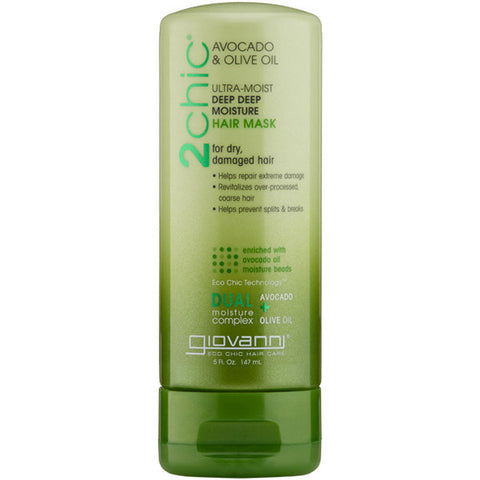 Giovanni Cosmetics - 2Chic Ultra-Moist Hair Mask Avocado and Olive Oil - 5 fl. oz. (147 ml)
