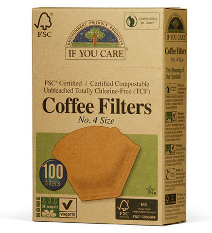 If You Care - Coffee Filters No 4 Size Cone Brown