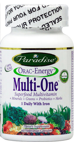 Paradise Herbs - Orac-Energy Multi-One with Iron - 60 Vegetarian Capsules