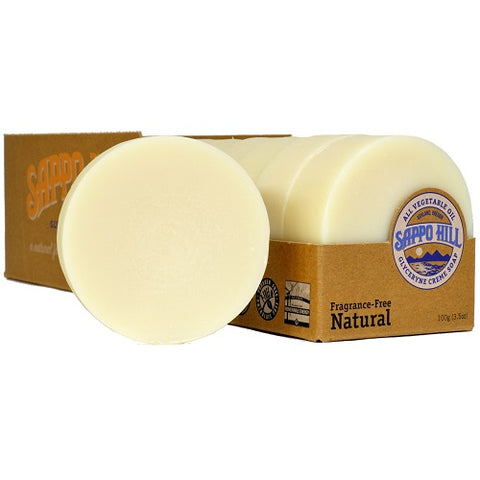 SAPPO HILL - Glycerine Creme Soap Bar Natural Fragrance-Free - 12 x 3.5 oz. Bars - 12 x 3.5 oz. Bars
