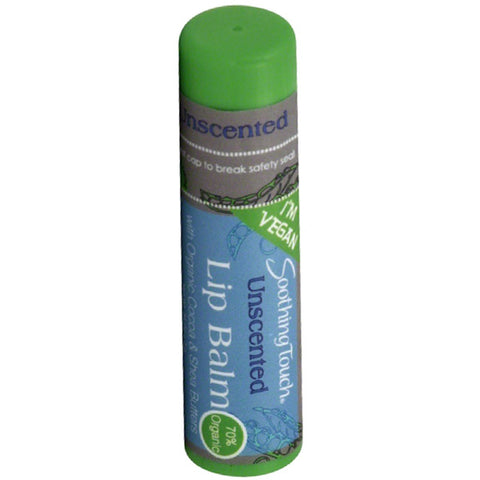 Soothing Touch - Unscented Vegan Lip Balm - 12 x 0.25 oz. Lip Balms