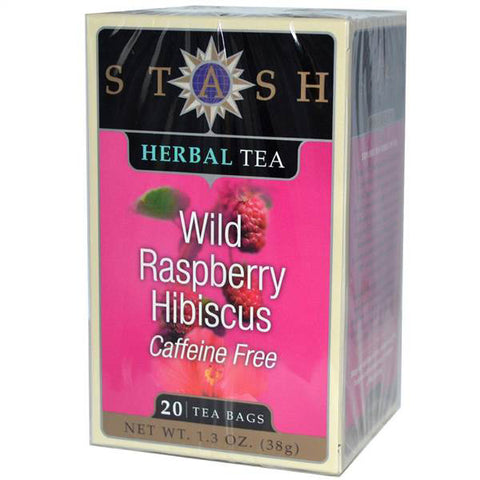 STASH - Wild Raspberry Hibiscus Herbal Tea Caffeine Free