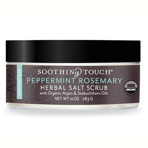 SOOTHING TOUCH - Organic Peppermint Rosemary Herbal Salt Scrub