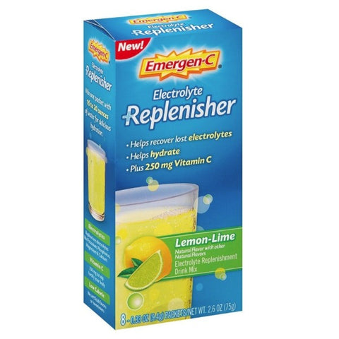 EMERGEN-C - Electrolyte Replenisher Drink Mix with 250mg Vitamin C, Lemon-Lime