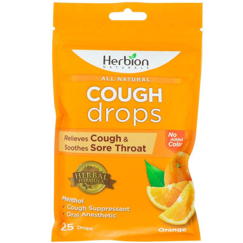 HERBION - All Natural Cough Drops, Orange