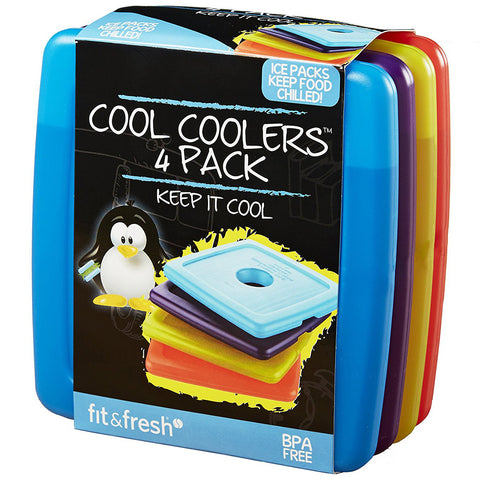 FIT & FRESH - Cool Coolers Slim Reusable Ice Packs for Lunch Boxes