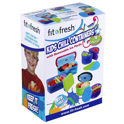 FIT & FRESH - Kids Chilled Lunch Container Value Set with Built-In Ice Packs