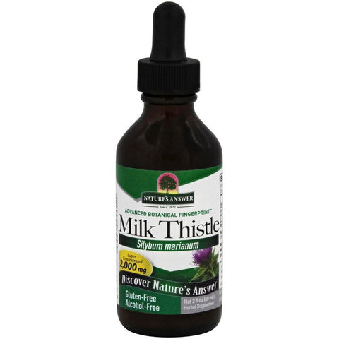 NATURE'S ANSWER - Alcohol-Free Milk Thistle Extract 2000 mg.
