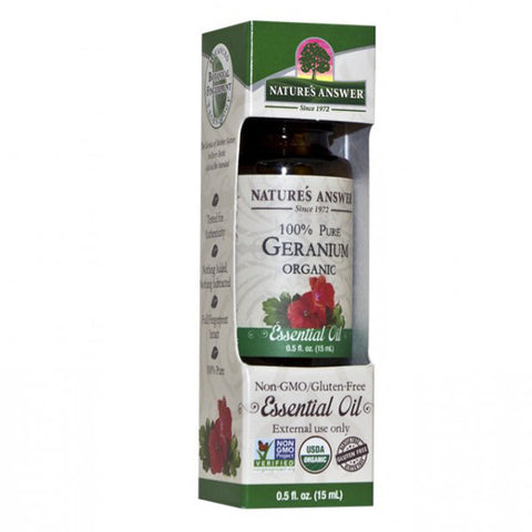 NATURE'S ANSWER - Organic Essential Oil, 100% Pure Geranium