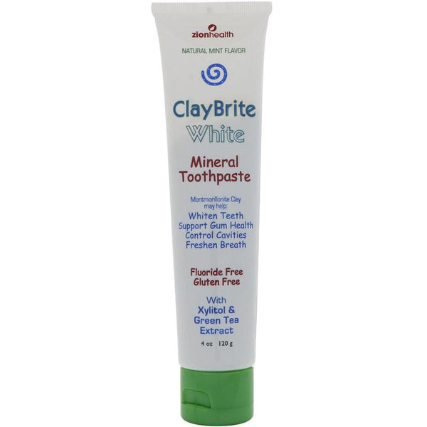 ZION - ClayBrite White Natural Toothpaste Non Fluoride