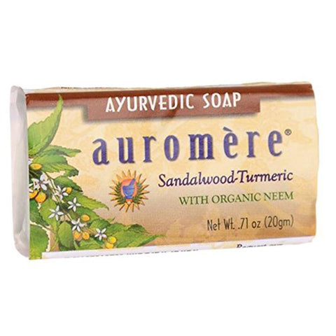 AUROMERE - Travel Size Ayurvedic Soap Sandalwood-Tumeric