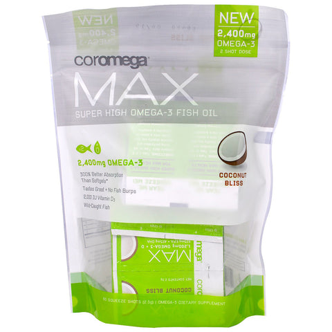 COROMEGA - Max Super High Concentrate Omega-3 Fish Oil Coconut Bliss
