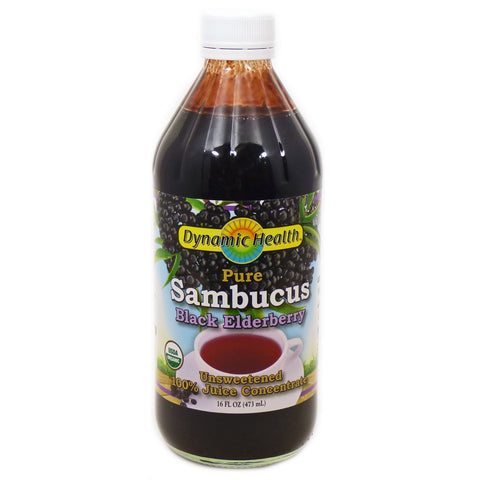 DYNAMIC HEALTH - Organic Sambucus Black Elderberry Juice Concentrate