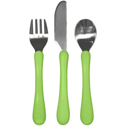 GREEN SPROUTS - Learning Cutlery Set, Green Handle