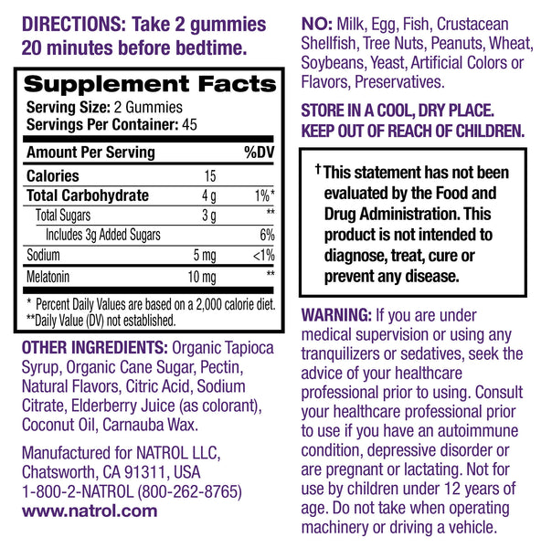 NATROL - Melatonin Gummies 10mg - 90 Count