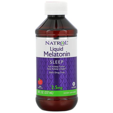 NATROL - Liquid Melatonin 2.5mg Berry - 8 fl. oz. (237 ml)