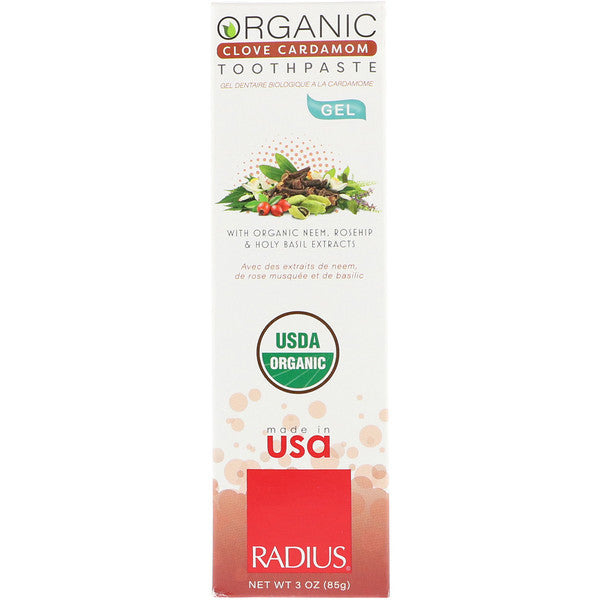 RADIUS - Organic Gel Toothpaste, Clove Cardamom